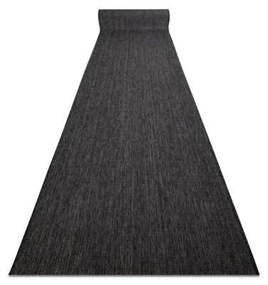 Zdjęcie produktu dla Chodnik SZNURKOWY SIZAL SION Melanż płaskie tkanie 120cm czarny 120x230 cm