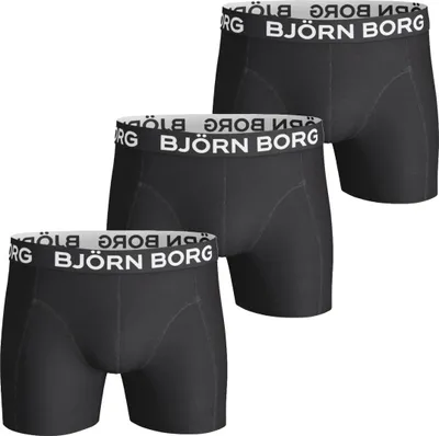 Produktbild von Björn Borg - Herren - Boxershorts Aus Baumwoll-Stretch, 3er-Pack - Schwarz - Gr. M