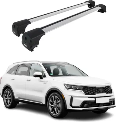 Produktbild von Dachträger Grundtäger für Kia Sorento mk4 2021-2026 75kg Aluminium Silber 2 tlg