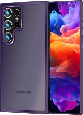 Produktbild von NALIA Matte Handyhülle für Samsung Galaxy S24 Ultra – Stoßfest & Semi-Transparent – FUZION (Anti-Fingerprint Case) – Marke aus Berlin – Lila