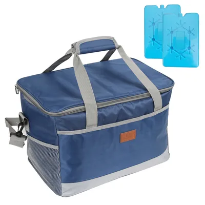 Produktbild von Fiqops Kühltasche leicht und wasserdicht Kühltaschen mit Kühlakku Picknicktasche 25 Liter,Marine