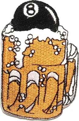 Produktbild von Bier Billard - Aufnäher, Bügelbild, Aufbügler, Applikationen, Patches, Flicken, Zum Aufbügeln, Größe: 4.5 x 7.5 cm