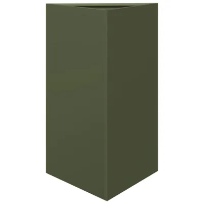 Produktbild von Pflanzkübel Olivgrün Dreieckig 50x43x75 cm Stahl