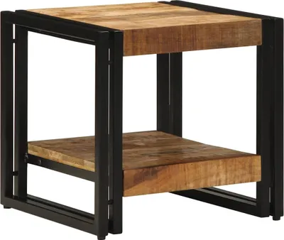 Image de Table basse Marron 40 x 40 x 38 cm Bois de mangue massif