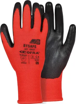 Obrázek produktu pro Rukavice Cofra Bysafe, Barva: Černá;Červená, Velikost rukavic: 9