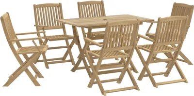 Produktbild von vidaXL 7-tlg. Garten-Essgruppe Massivholz Akazie