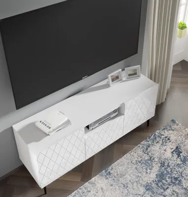 Zdjęcie produktu dla Homlando szafka RTV Diuna 145 cm biała mat