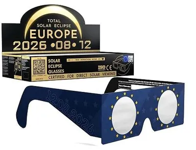Zdjęcie produktu dla Okulary do zaćmienia słońca certyfikat iso 12312 2 CE hurtowo 10 szt.