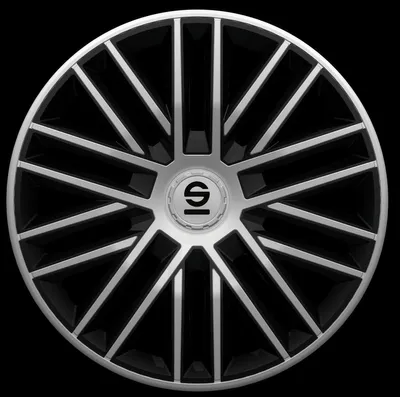 Produktbild von 16" Zoll Radkappen Silber Schwarz Radzierblenden Radblenden SPC1685SVBK SPARCO