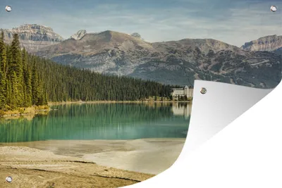 Produktbild von MuchoWow® 60x40 cm Outdoor-Poster Gartendeko Sichtschutz Garten Poster für den Garten  Landschaft im Banff-Nationalpark in Kanada