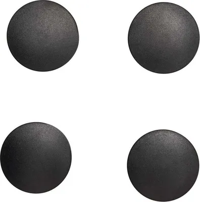 Produktbild von MAUL Magnet MAULsolid rund 4 Stück 1,5 kg Kunststoff Ferrit bruchsicher Ø 3.8 x 1.25 cm schwarz
