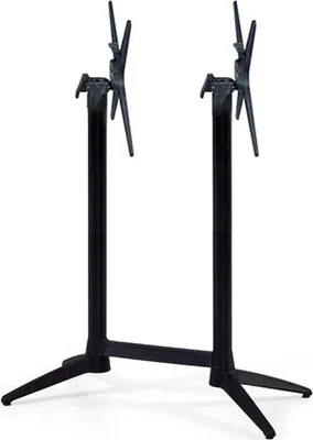 Image de Pied de table en Aluminium et Polypropylène Noir pour Exterieur