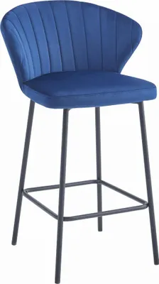 Image de Tabouret Valora GATTA bleu marine x1 | Tabouret GATTA en vinyle bleu marine pour des espaces élégants