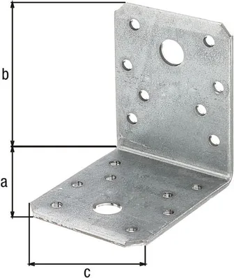Produktbild von Winkelverbinder 70 x 70 x 55 x 2,5 mm für Schwerlast mit Sicke Steg Winkel - 50 Stück