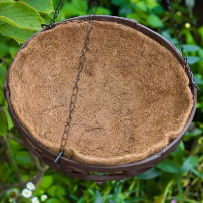 Produktbild von Kokoseinlage für Hängekörbe, Blumenampeln ø 30cm, Kokosfilz
