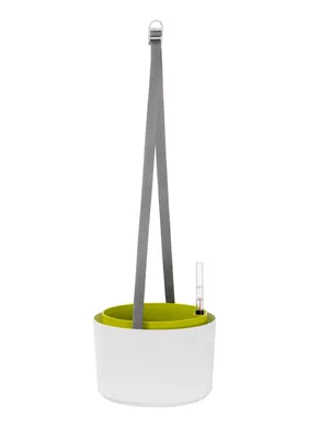 Obrázek produktu pro PLASTIA s.r.o. Samozavlažovací závěsný květináč (žardina) Berberis 30 cm, bílá