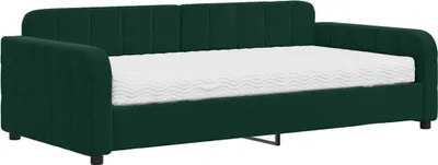 Produktbild von VidaXL 3196914, Sofabett, Grün, Schaum, Metall, Polyester, Holz, 2230 mm, 1100 mm