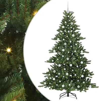 Produktbild von Künstlicher klappbarer Weihnachtsbaum Grün 210 cm PVC und Stahl