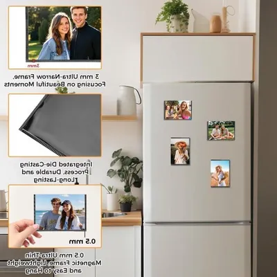 Set von 15 Magnetischen Bilderrahmen für Polaroid Instax Mini Film - Ideal für Kühlschrank, Wanddekoration und kleine Fotos