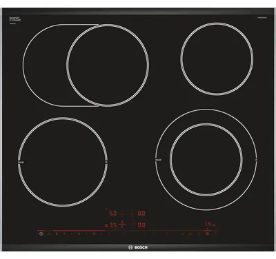 Produktbild von Bosch Serie 8 PKN675DP1D, Schwarz, Edelstahl, Integriert, Keramik, Glaskeramik, 4 Zone(n), 4 Zone(n)