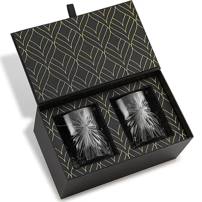 Produktbild von Whiskygläser 2er Set 315ml Kristallglas Soleil für Whisky Bourbon Cocktails Geschenkbox