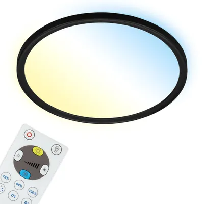 Produktbild von LED Panel Dimmbar Fernbedienung Ultraflach CCT 18W schwarz Kunststoff Briloner
