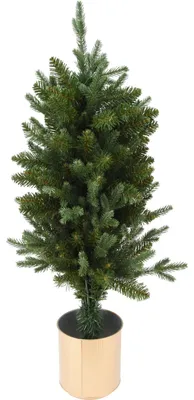 Immagine prodotto di Albero di Natale artificiale in vaso dorato, 90 cm