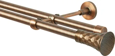 Zdjęcie produktu dla Karnisz 320 cm Karnisz 2-częściowy 19 mm Miedź Antyczny styl vintage Styl retro Sferic Mocowanie ścienne