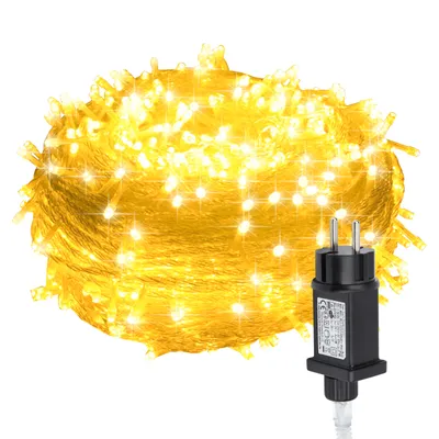 Produktbild von Bettizia 30M LED Lichterkette 300LEDs 8 Modi mit Memory Funktion, Weihnachten Party Garten Bedienung Funkelnder Sterneffekt Deko Transparent Kabel Warmweiß
