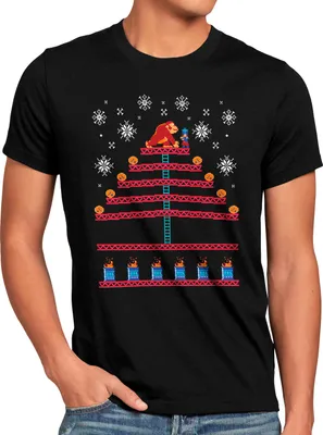 Produktbild von style3 Kong Christmas Herren T-Shirt xmas weihnachten weihnachtspullover pulli ugly sweater strick