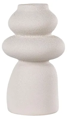 Obrázok produktu pre Váza z béžového kameniny s organickým tvarom, ø 14,5 × 26,5 cm