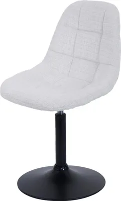 Produktbild von Esszimmerstuhl | HxBxT 83x47x43cm | Sitzhöhe 47cm | Stahl  Stoff/Textil Chenille | Creme | Küchenstuhl Stuhl Drehstuhl