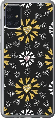Produktbild von MuchoWow® Handyhülle Schutzhülle Hülle für Telefoonhoesje Samsung Galaxy A52 5G Mädchen - Herz - Schnittmuster - Mädchen - Kinder - Kinder Silikon Softcase Handy Hülle - Umschlag