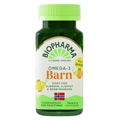 Obrázek produktu pro OMEGA 3 - rybí olej - žvýkací kapsle pro děti - Biopharma - 120 kapslí
