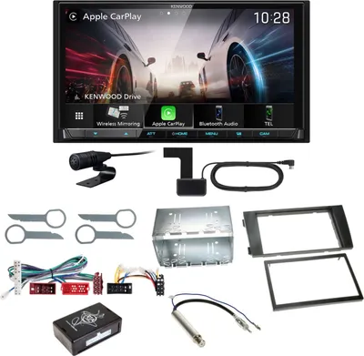 Produktbild von Kenwood DMX8021DABS Android Auto CarPlay Bluetooth Einbauset für Audi A6 4B