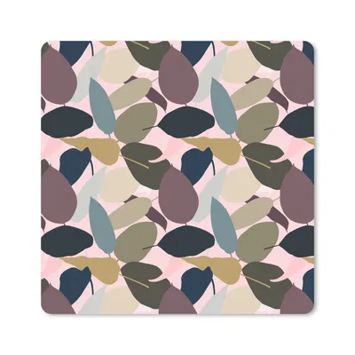 Produktbild von MuchoWow® Mauspad Mousepad Tropisch - Blätter - Blau 20x20 cm - Mousepads - Maus Mat - Pad - Mausunterlage - Desk Mat - Bureauartikeln