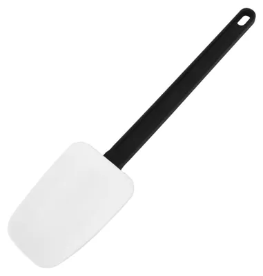 Image de Cuillère à manche droit, blanc/noir, 350 mm