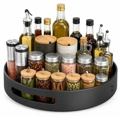 Immagine prodotto di Portaspezie girevole a 360° - Organizzatore "Lazy Susan" per cucina e bagno