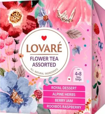 Produktbild von Lovare Blumentee Assortie in Teebeutel 32*1,5g