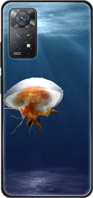Produktbild von König Design Hülle kompatibel mit Xiaomi Redmi Note 11E Pro Kunststoff Soft Handyhülle - Handy Case Qualle