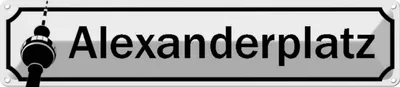 Produktbild von vianmo Blechschild 10x46 cm Alexanderplatz Berlin Abenteuer Reisen Straße Stadt Urlaub