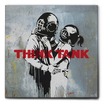 Produktbild von Giallobus - Denkfabrik - Banksy - 100L x 100B cm - Bild - Leinwand mit Standardrahmen