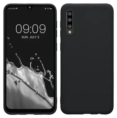 Produktbild von kwmobile Handyhülle für Samsung Galaxy A50 Hülle - TPU Case - Kabelloses Laden - Schutzhülle Cover in Heidelbeerblau