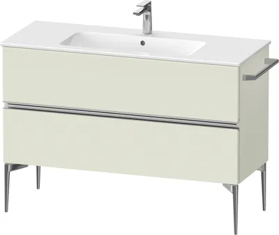 Image de Duravit Sivida bâti-support pour lavabo, 2 tiroirs, poignée profilée chromée, 1210x477x591mm, pour ME by Starck, SV4646010HH0000