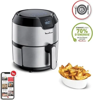 Obrázek produktu pro Moulinex Easy Fry EZ401D10, Horkovzdušná fritéza, 4,2 l, 80 °C, 200 °C, 6 člověk/lidí, 60 min