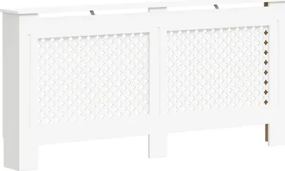Image de vidaXL Cache-radiateur blanc 172×19×81,5 cm MDF