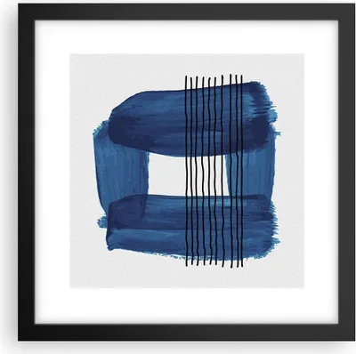 Produktbild von Gerahmtes Poster - Schwarzer Rahmen - Abstraktion Aquarell Blau - 30x30 cm - Wand Bild - Wanddeko - Wandbilder - Wandposter - Bilderrahmen - Bilder - Kunstdruck - Wandbild - P2BAC30x30-4223