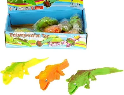 Immagine prodotto di Gniotek krokodyl z piaskiem zabawka antystresowa, 15 cm, 12 sztuk