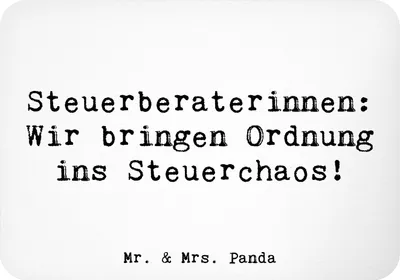 Produktbild von Mr. & Mrs. Panda magnet Spruch Steuerberaterin Ordnung - Weiß - Geschenk, Danke, tafelmagnet, handgefertigte Geschenke, kreative, Beruf, Steuerexpertin, Berufspassion