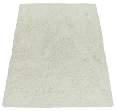 Produktbild von Hochflor Teppich Wohnzimmer Fellteppich Kunstfell Shaggy Flauschig Einfarbig Grösse 80 cm Rund